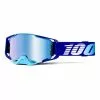 100 Percent Maschera 100% Armega Blu Bianca Con Lente Specchiata Blu -Vendite Biciclette MTB 100 50005 00004 001