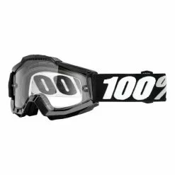 100 Percent Maschera 100% Accuri Enduro Tornado Nero Lente Doppia Trasparente