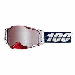 100 Percent Maschera 100% Armega Rosso Con Lenti Bianco