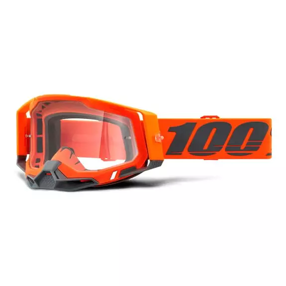 100 Percent Maschera 100% Racecraft 2 Arancio Nero Con Lenti Trasparenti 3 100 Percent Maschera 100% Racecraft 2 Arancio Nero Con Lenti Trasparenti