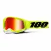 100 Percent Maschera 100% Racecraft 2 Giallo Con Lente A Specchio Rosso