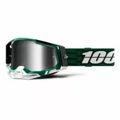 100 Percent Maschera 100% Racecraft 2 Verde Menta Scuro Con Lente Specchiata Argento