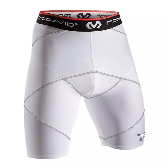 Pantaloncini McDavid Cross Compression Bianco 3 Pantaloncini McDavid Cross Compression Bianco
