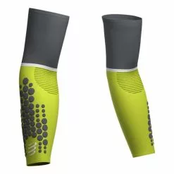 Manicotti Compressport ArmForce Ultralight Verde Lime Grigio