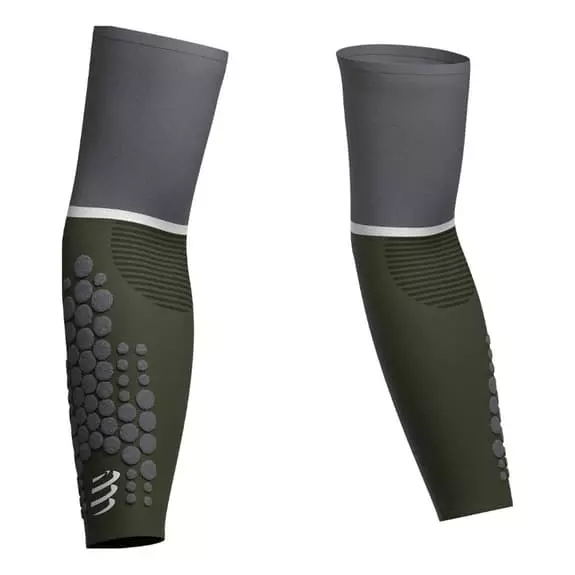 Manicotti Compressport ArmForce Ultralight Grigio Verde 3 Manicotti Compressport ArmForce Ultralight Grigio Verde