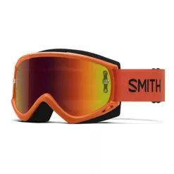 Maschera Smith Fuel V1 Arancione Rosa Con Lente A Specchio Rosso