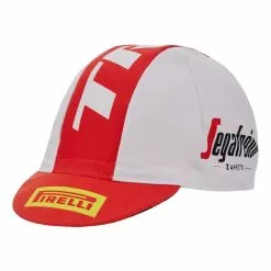 Santini Cappellino Trek-Segafredo 2023 Bianco Rosso