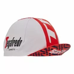 Santini Cappellino Trek-Segafredo 2023 Bianco Rosso -Vendite Biciclette MTB st re460cot23ts rs 006