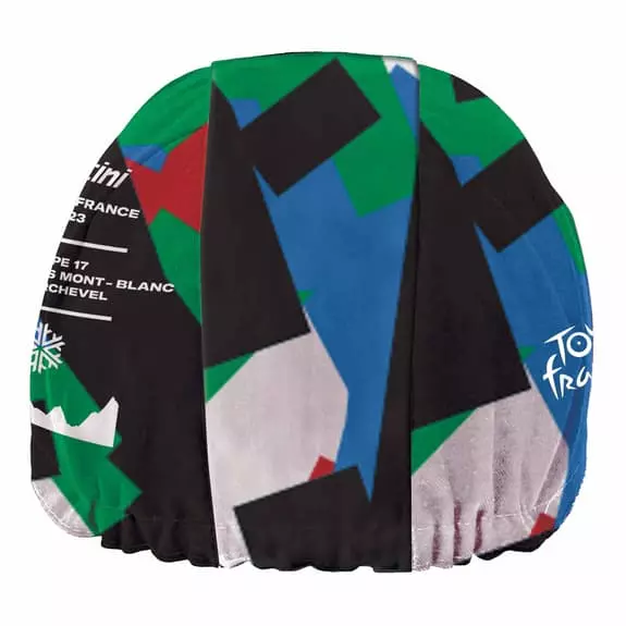 Santini Cappellino Tour De France 2023 Tappa 17 Nero Multicolor 5 Santini Cappellino Tour De France 2023 Tappa 17 Nero Multicolor - immagine 3